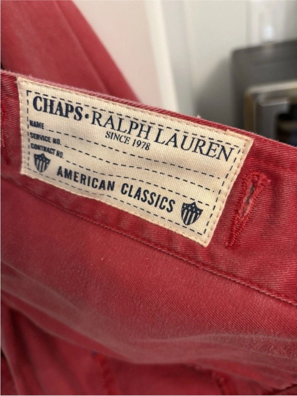 90S Rare Vintage Men’s Chaps Ralph Lauren Red American Flag Denim Jacket Sz M - Picture 6 of 12